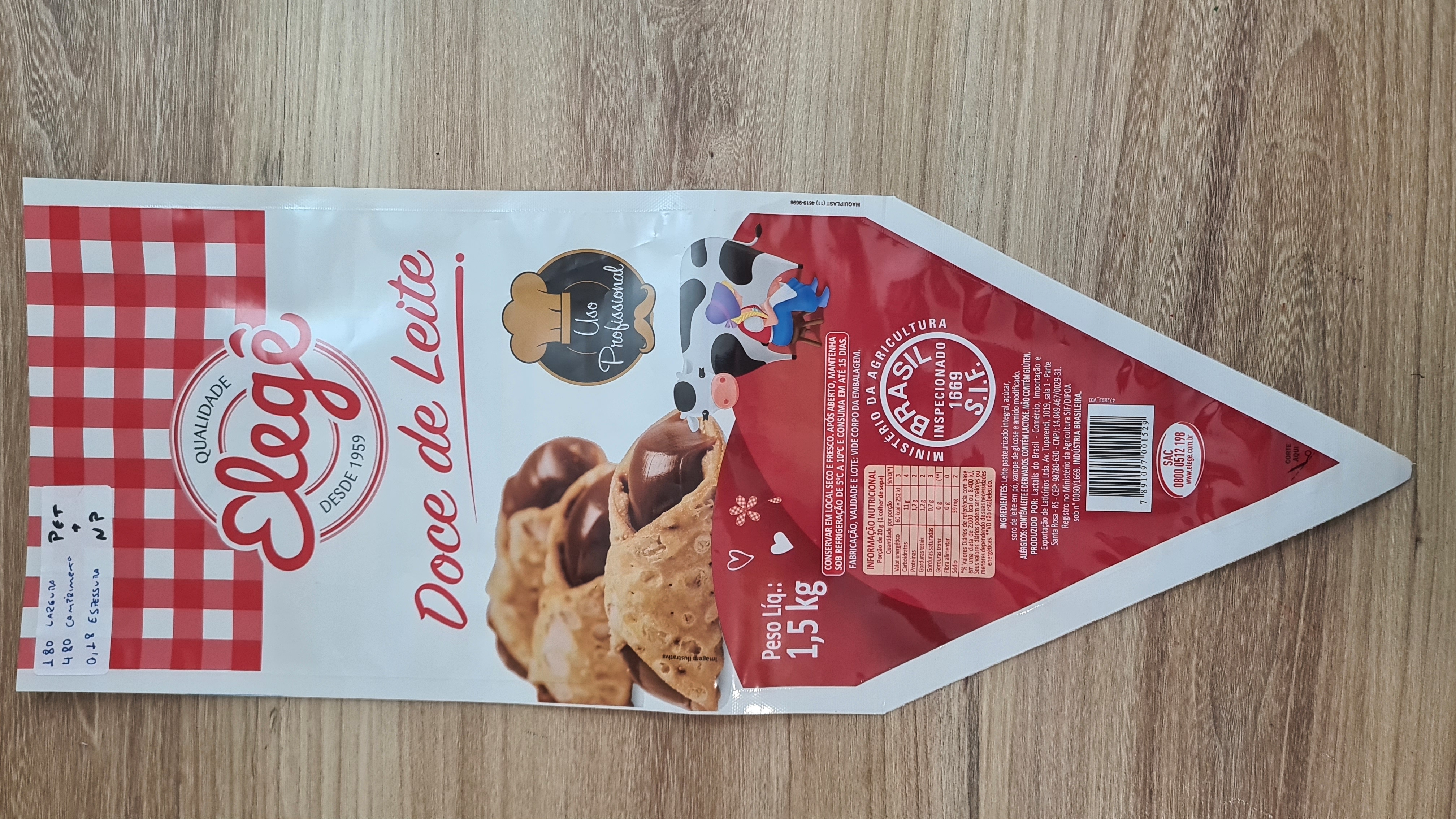 fabricante saco bisnaga doce de leite elege 1,5kg lactalis 20241017 162538